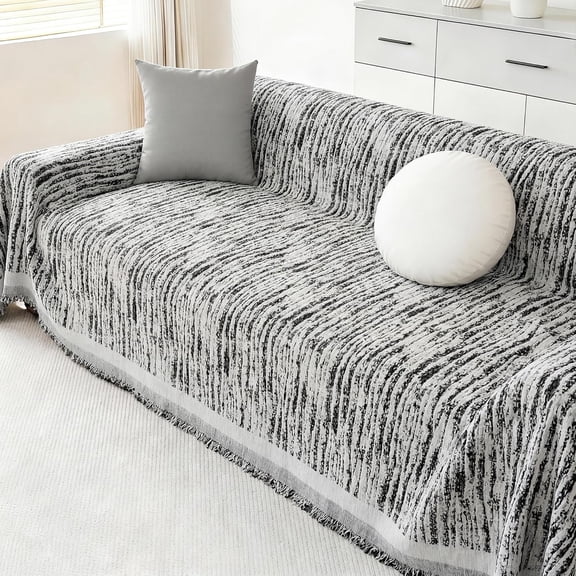 Aonewoe Sofa Cover Couch Cover Protector Slipcover Sofa towel Furniture Cover for Pets Dogs Cats Home Decor (71"x 118", Black)