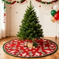 thumbnail image 5 of Christmas Cute Floral Tree Skirt 4ft/120cm, Large Holiday Tree Base Cover, Warm Atmosphere Floor Mat, Festive Christmas Decorations for Home & Living Room Winter Décor B, 5 of 6