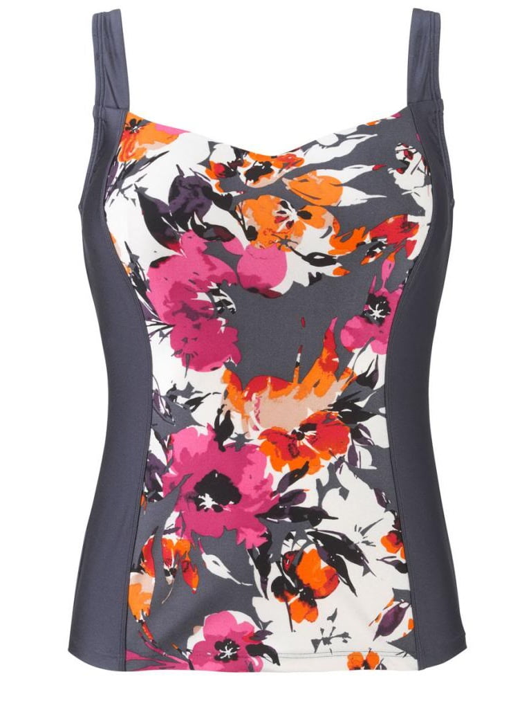 Panache Tallulah Tankini Top Charcoal SW0741 New Womens Swimwear