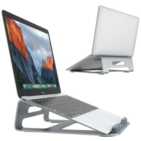Laptop Stand SlyPnos Aluminum Ventilated Stand UPDATE VERSION - Ergonomic Riser Portable Holder for Macbook Pro, All (Best Macbook Pro Stand)