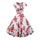 thumbnail image 1 of Vestido de fiesta de Navidad para mujer, Vestido de manga corta con cuello en V, estampado Vintage elegante, vestido de verano para fiesta de Navidad y Año Nuevo, bata 3XL, 2022, 1 of 4