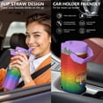 thumbnail image 5 of 30 Oz Tumbler Rainbow Gradient Heart Tumbler with Lid and Straw, Birthday Gift Cup for Friend Women Men Coffee Travel Mug Thanksgiving Day Halloween Christmas Gift Water Bottle, 5 of 7