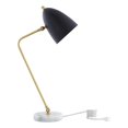 thumbnail image 1 of Posh Living Parth Table Lamp 5ft Power Cord Marble Stone Base Black, 1 of 9
