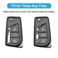 thumbnail image 2 of Key Fob Cover Case for Toyota Soft TPU Key Holder 2/3/4 Button Full Coverage Smart Car Key Protector with Leather Keychain Lanyard for RAV4 Corolla Camry Highlander Tundra Fortuner,Silver, 2 of 7