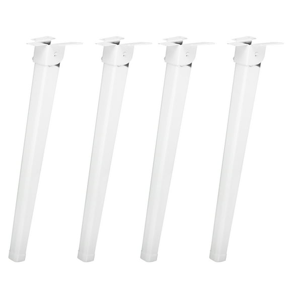BESTOYARD 4Pcs Folding Table Legs White Metal for Easy Install Bed Laptop Table Support