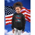thumbnail image 2 of My Heart Beats Red White Blue Hoodie Juniors -Image by Shutterstock,  Large, 2 of 4