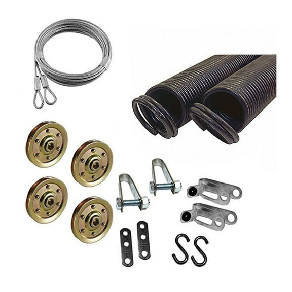 Garage Door Extension Spring KIT Double Looped for 7' High Door 25-42-130 Pounds (Pair)