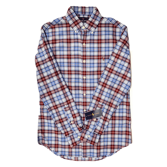 $110 Polo Ralph Lauren Men's, 100% Cotton Plaid Performance Shirt, Multi, LT