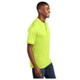 thumbnail image 3 of Port & Company Men's Core Blend Jersey Knit Pocket Polo Shirt Safety Green Medium, 3 of 3