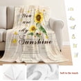 thumbnail image 5 of Sunflower Blanket Soft Cozy Warm Throw Blanket for Couch, Plush Fuzzy Flannel Fleece Blankets for Sofa, Vintage Botanical Bed Blankets Lightweight Gifts for Women, 40"x50", 5 of 9