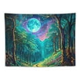 thumbnail image 5 of Creowell  Fantasy Forest Tapestry Tree of Life Tapestry Trippy Galaxy Moon Wall Tapestries Misty Forest Trees Tapestry Vintage Aesthetic Tapestry Wall Hanging for Bedroom Decor 40x30inch, 5 of 6