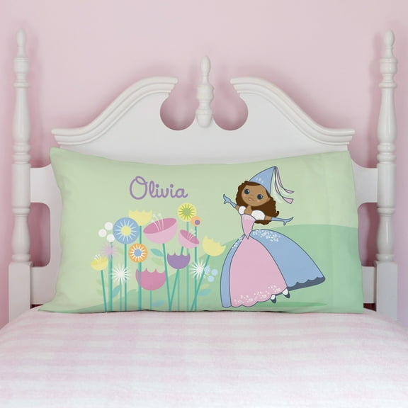 Personalized Dark Skin Princess Pillowcase