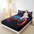 thumbnail image 4 of Homewish Modern Gamepad Boys Sheet Sets, Cartoon Game Controller Queen Fitted Sheet, 4pcs, 4 of 7