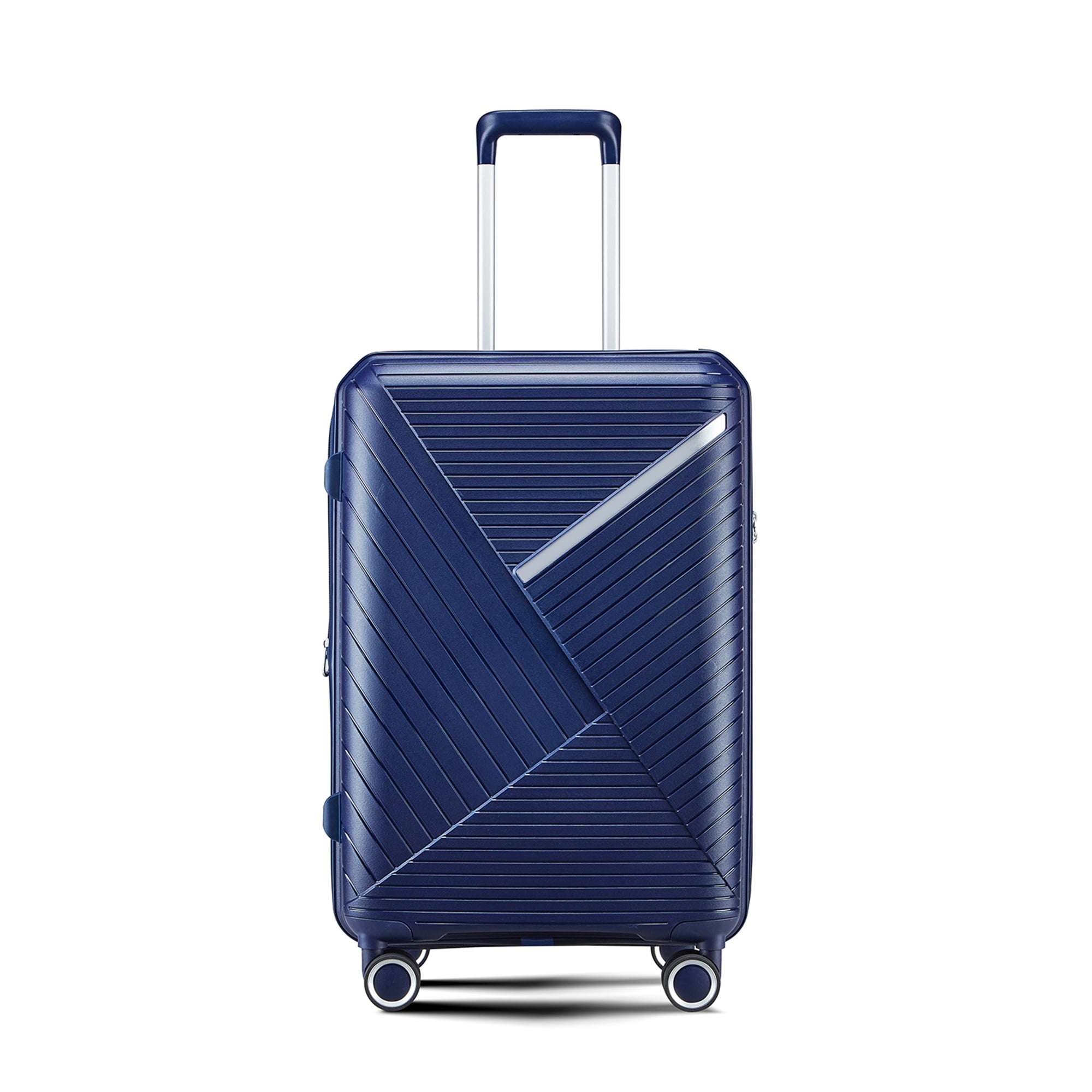 Aukfa Expandable Hardside 4-Piece Luggage Travel Set, Durable Suitcase Double Wheels, Blue