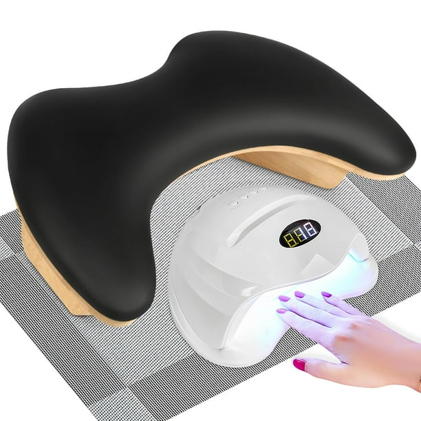 Reposabrazos para Nail Tech en forma de U con tapete de mesa para uñas