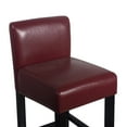 thumbnail image 2 of Set of 2 Brooklyn Contemporary Wood/Faux Leather Barstool - Merlot, 2 of 4