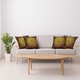 thumbnail image 4 of Ambesonne Mandala Throw Pillow Cover 4 Pack, Oriental Snowflake Art, 24", Yellow Brown, 4 of 6