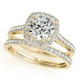thumbnail image 1 of 1/2 Ct. Halo Engagement &amp; Wedding Band Set In 14k Solid Rose Gold (1/2ct, I-J Color, I2-I3 Clarity), 1 of 9