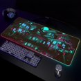 thumbnail image 1 of Alfombrilla de ratón RGB para Gaming, LED grande para Gamer alfombrilla de ratón, XXL, luminosa, para escritorio, retroiluminada LIUWENJING unisex, 1 of 2