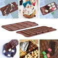 thumbnail image 3 of Moldes para barras de chocolate, molde de silicona desmontable para gomitas con chispas de chocolate, mini molde para gofres, bandeja para hornear con barra energética y proteína f, 3 of 5