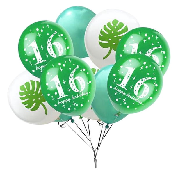 10 Unids Globo De La Décimosexto De Cumpleaños Decoraciones Del Partido 4