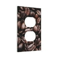 thumbnail image 2 of Kll Coffee Bean Wall Plate,Gloss Finish,Standard Size 1 - 5" X 3", Polycarbonate Thermoplastic,Electric Receptacle Plug Covers, 2 of 8