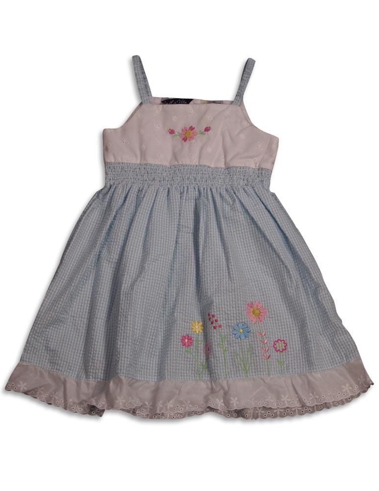 blue gingham sundress