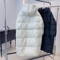 thumbnail image 3 of Chaqueta larga de plumón de pato para mujer, abrigos de otoño e invierno, abrigo acolchado con capucha, parkas de alta gama, parka impermeable, moda, 2024, 3 of 4