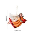 thumbnail image 3 of Christma Santa Ornaments Tree Decorations Dancing Flying Angels Vintage Resin Angel Pendant for Xmas Home Window Decor (D), 3 of 6