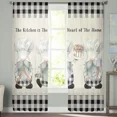 thumbnail image 4 of Chef Gnome Plaid Cake Tulle Sheer Curtain for Living Room Adults Kid Bedroom Drapes Kitchen Voile Organza r Curtains, 4 of 7