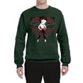 thumbnail image 2 of Wild Bobby, Betty Boop Sugar and Spice Wink Betty Boop Unisex Crewneck Sweatshirt, Forest Green, Medium, 2 of 5