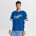 thumbnail image 3 of Men's Fanatics Royal/White Los Angeles Dodgers Oversized Fire Speed- Layered Hoodie, 3 of 5