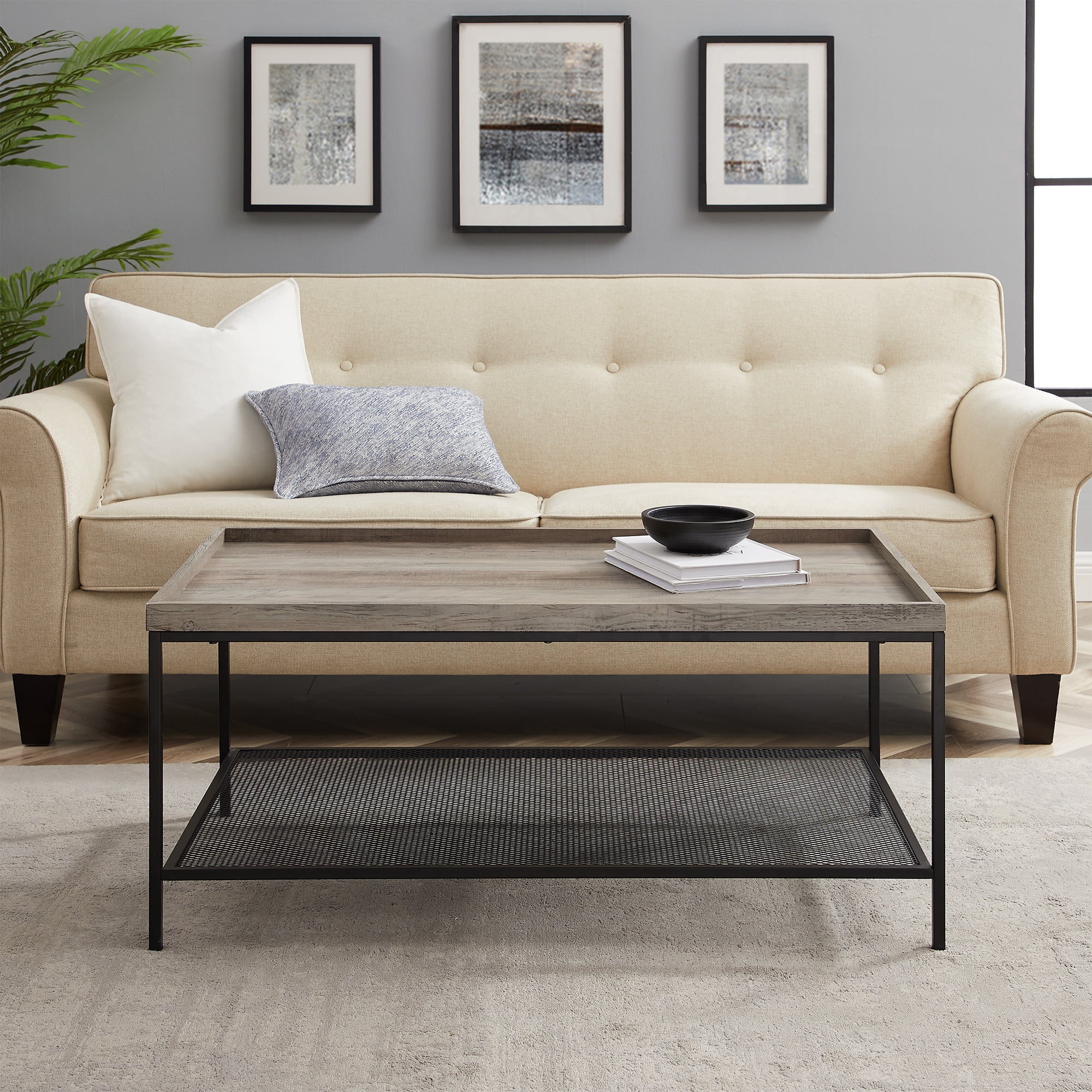 Frankie Tray Top Grey Wash Coffee Table by River Street Designs