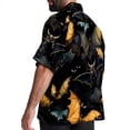 thumbnail image 3 of Bats Men's Casual Poplin Button Down Short Sleeve Hawaiian Beach Shirt, 3 of 6