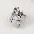 thumbnail image 5 of Vintage Beetle Insect Statement Ring for Women Men Adjustable Expandable Pest Moth Animal Halloween Wide Wrap Band Rings Comfort Fit Creative Holiday Jewelry, 5 of 12