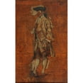 thumbnail image 2 of Ernest Meissonier 11x14 Gold Ornate Wood Frame and Double Matted Museum Art Print Titled - Standing Character in Louis XV Costume (Sketch for Ball Players) Study Creation Stadium, 2 of 4