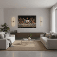 thumbnail image 4 of African American Art "Reimagined The Last Supper" Canvas Print – Framed Poster Ideal for Living Room/Study Decoration, Home Art Wall Decor 18x12w, 4 of 5