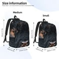 thumbnail image 2 of Disketp Majestic Black Yak Canvas Backpack Lightweight Travel Daypack Student Rucksack Laptop Backpack-Small, 2 of 5