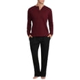 thumbnail image 2 of Babysbule Womens Fall Plus Top Sets Sales Men's Adult Long Sleeved Tops Trousers Button Tracksuit Pyjama Two Set, 2 of 4