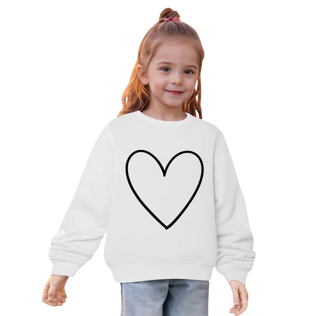 cfhntfmh Chandail en Molleton en Coton pour Enfants, Imprimé Mignon, Manches Longues, Pull-Over, Hiver Automne, Chaud, Col Rond, à Capuche