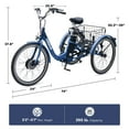 thumbnail image 4 of Viribus Folding Electric Tricycle 24" 7 Speeds E-Trike with 350W Motor 36V 13Ah Battery Blue, 4 of 13