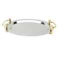 thumbnail image 2 of Stainless Steel Platter with Handle Multifunction Metal Serving Tray, Strong and Easy to Clean, Suitable for Hotel Buffet, 2 of 7