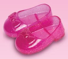 pink glitter flats