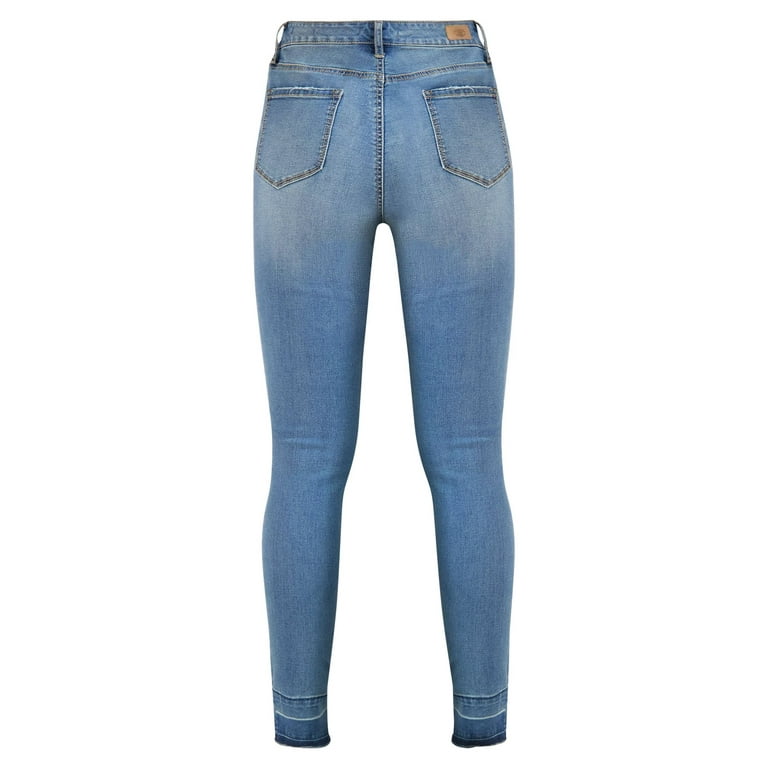Blue Jeans New/exotic Blue Up-cycled Skinny Ankle Jeans/size 32/14 With  Crystal Designs on Both Back Pockets/girls Brushed Denim Jeans -  Canada