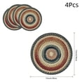 thumbnail image 3 of YiJuHui Gingerbread Round Braided Placemats, Warm Country Decor, Brown Jute Table Mats - Vibrant Colors, Durable, Easy to Clean and Protects Furniture 38*38cm, 3 of 6