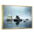 thumbnail image 3 of Designart "Zen Serenity Spiritual Stones in Blue II" Extra Large Spiritual Framed Wall Art - Global Blue Spiritual Stone Living Room Framed Canvas Art, 3 of 7