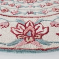 thumbnail image 3 of SAFAVIEH Bellagio Vanessa Floral Wool Area Rug, Ivory/Red, 5' x 5' Round, 3 of 11