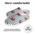 thumbnail image 6 of Balery Cute Red Crabs With Nautical Pattern Women's Fuzzy Memory Foam Slippers Fluffy Winter House Shoes Indoor and Outdoor-37/38, 6 of 7