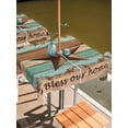 thumbnail image 2 of Outdoor Tablecloth with Umbrella Hole for Patio/Picnic/Party/Camping, Western Texas Star Vintage Waterproof Table Cloth Square Cover Washable, Retro Farmhouse Brown Green Wood Grain (60"x 60"), 2 of 8