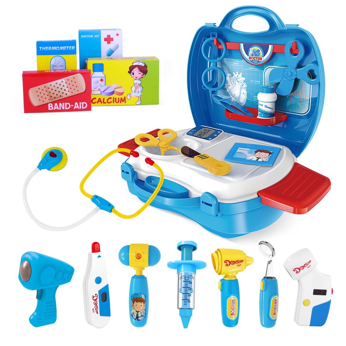 baby playing doctor set